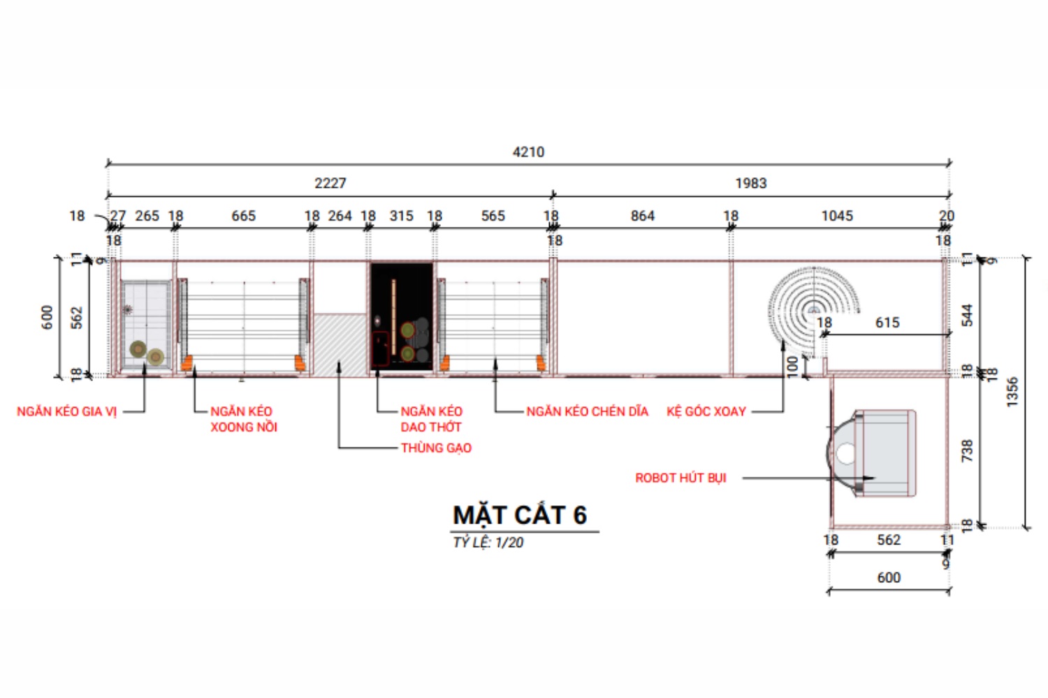 Bản vẽ chi tiết tủ bếp 