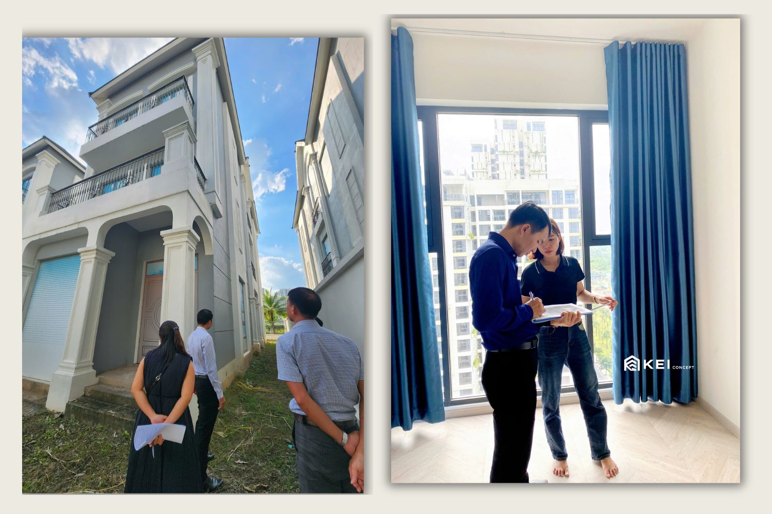 khảo sát công trình tại Vinhomes Grand Park
