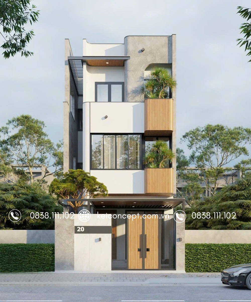 Mẫu nhà phố mặt tiền 6m đẹp nhất hiện nay
