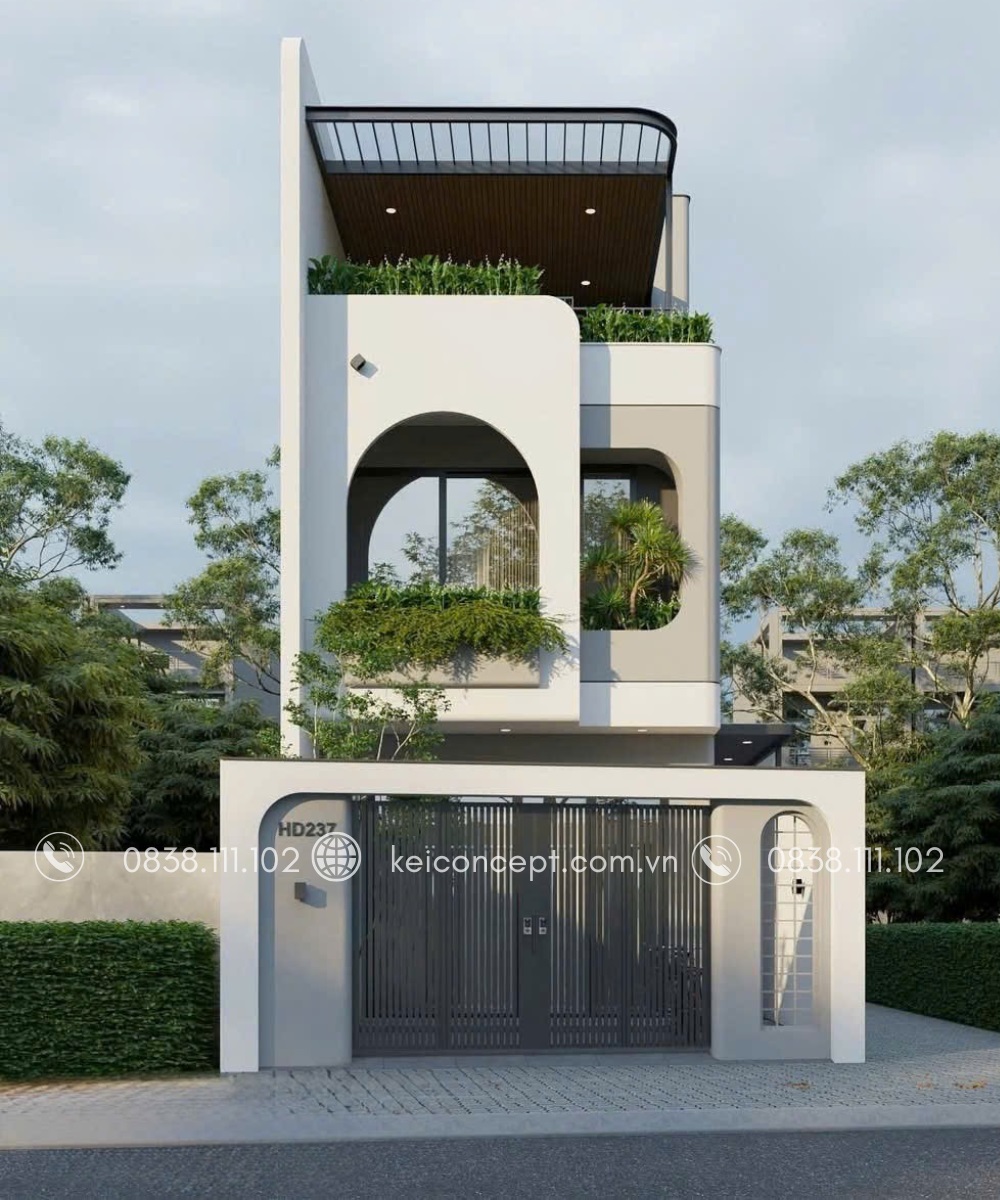 Nhà phố wabisabi 3 tầng hiện đại