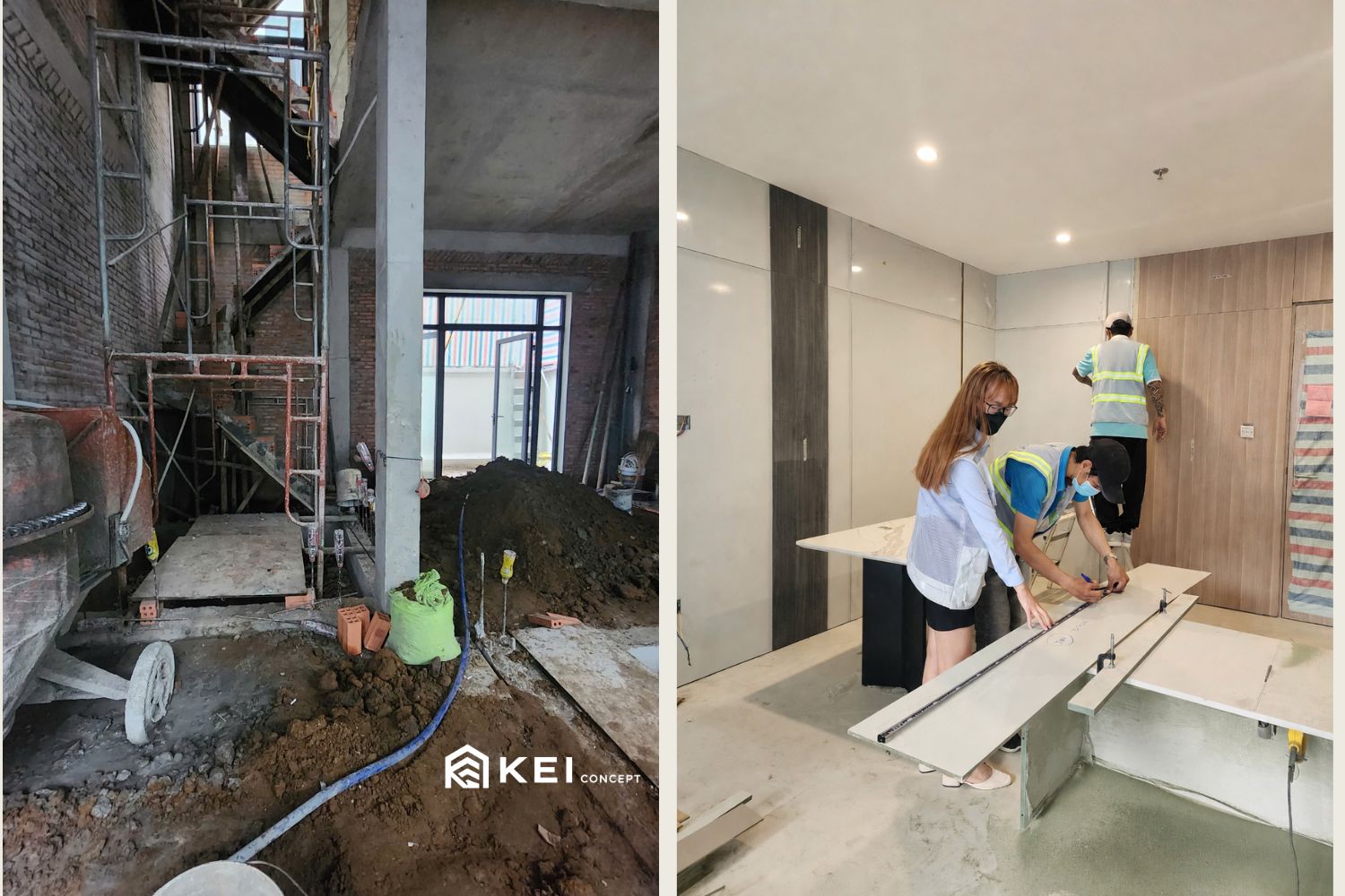Kei Concept nhà thầu thi công hoàn thiện và Nội thất tại Vinhomes