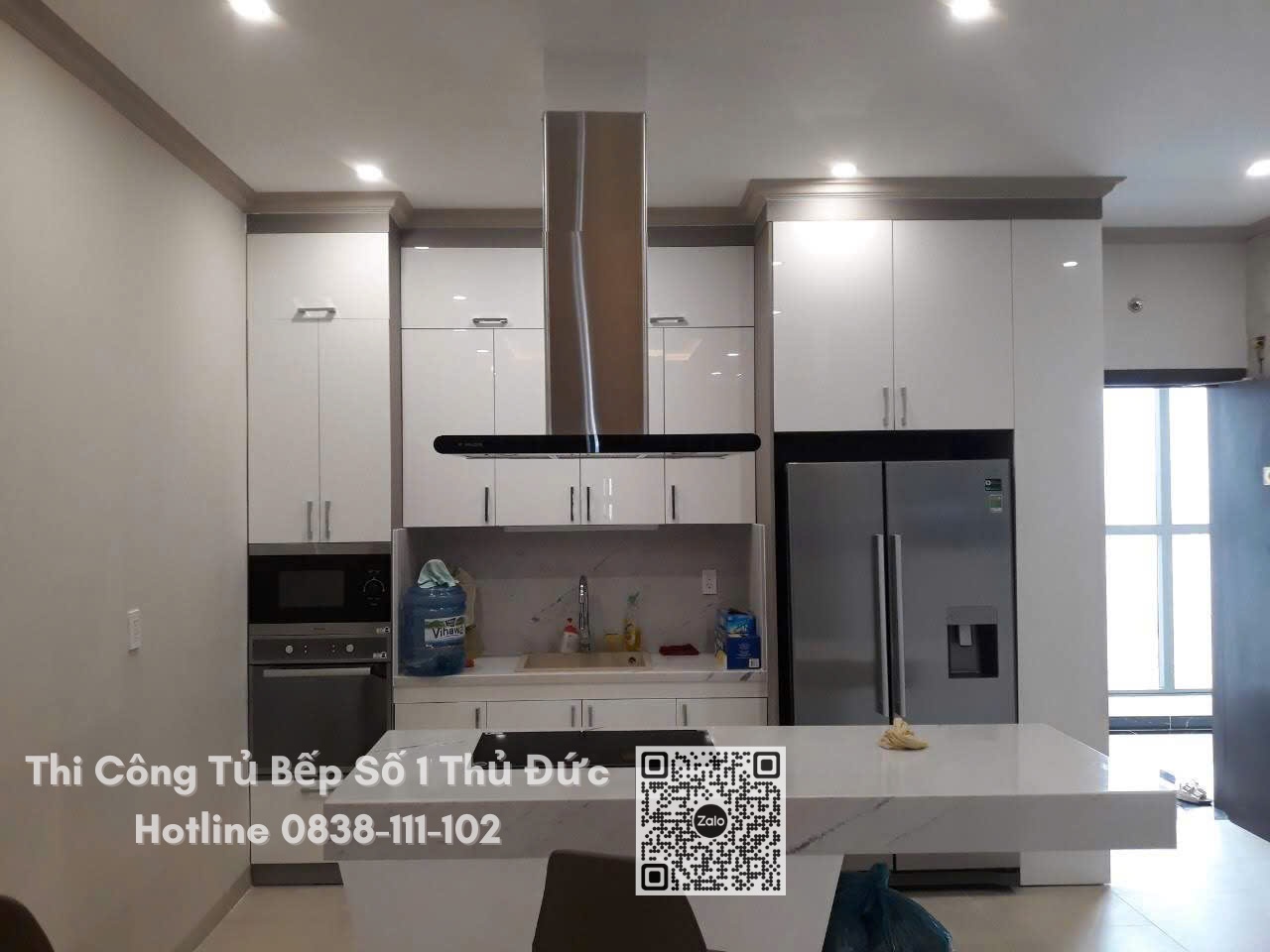Thi công tủ bếp đẹp cánh Acrylic An Cường tại Thủ Đức