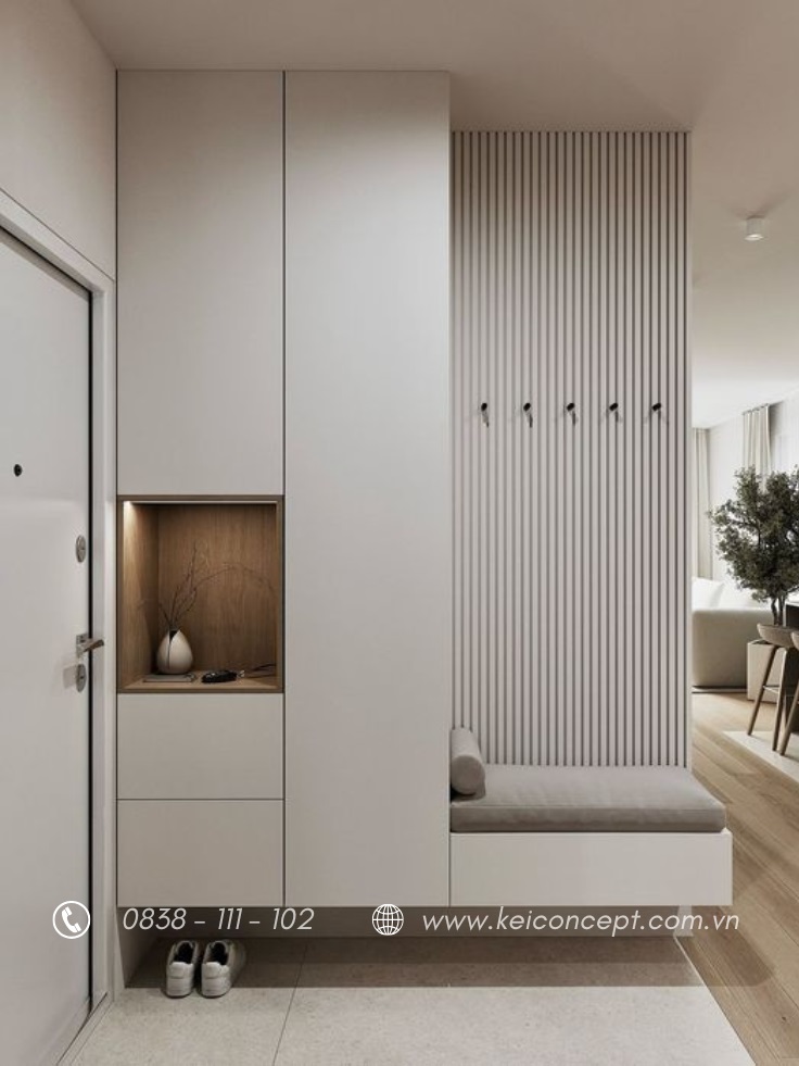 Thiết kế tủ giày đẹp cho căn hộ